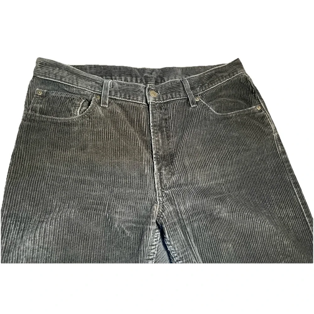 Levi's Men's Black Corduroy Straight Leg Pants Size 33x30 Grunge Rock Punk Goth